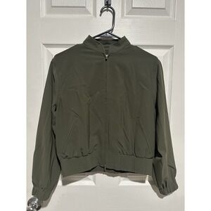MM Lafleur Cunningham 1.0 Long Sleeve Full Zip Bomber Jacket Olive‎ Sz XSmall